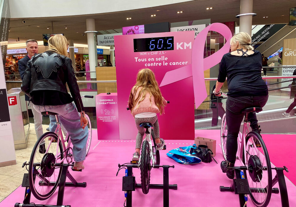 Animation Octobre Rose vélo battle