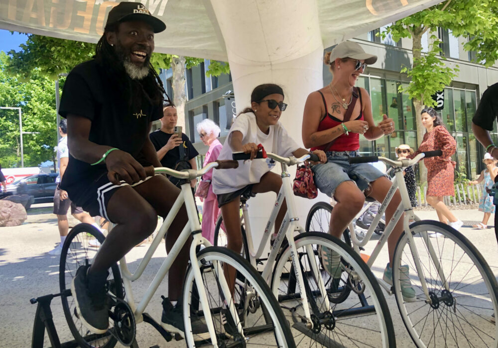Animation extérieur vélo battle