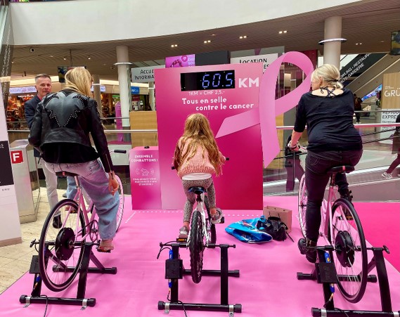 Vélo compteur solidaire octobre rose
