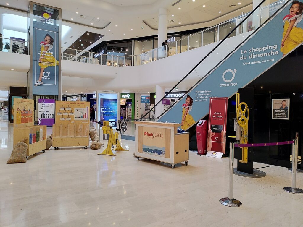 Centre commercial évènement plasticycle