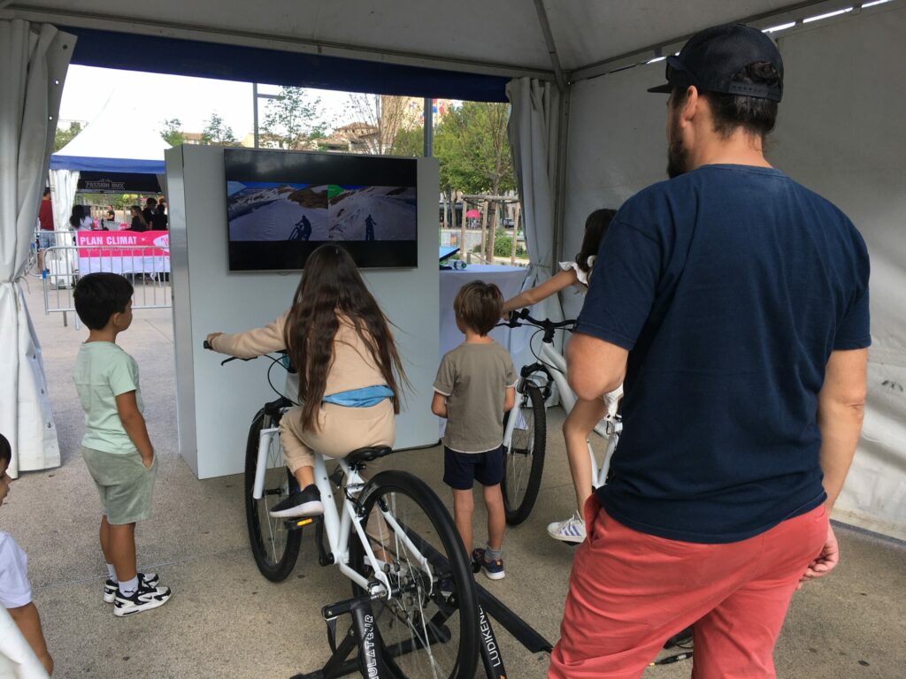 Simulateur vélo, enfants