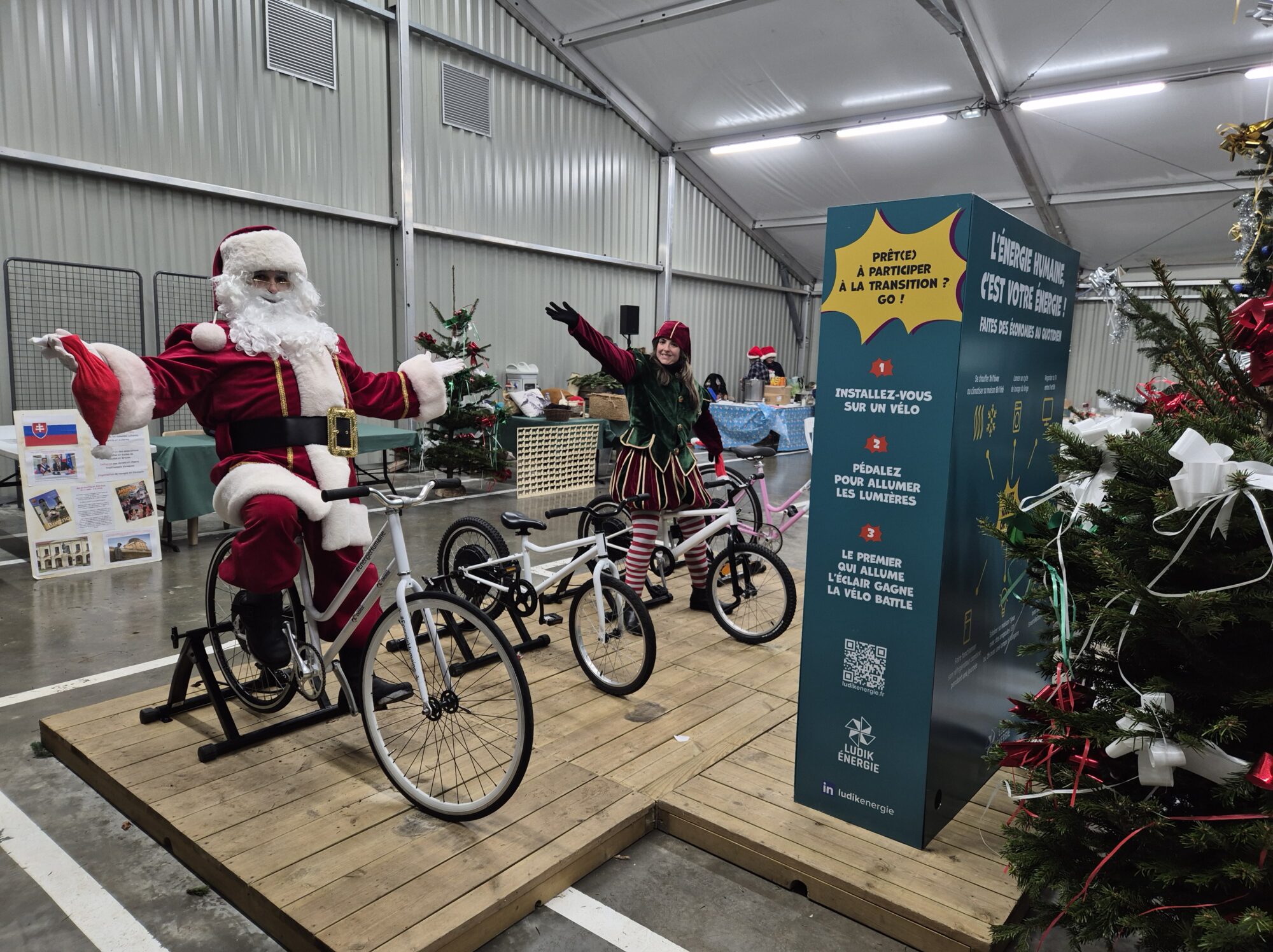 Vélo battle spéciale noël, sourire, joie