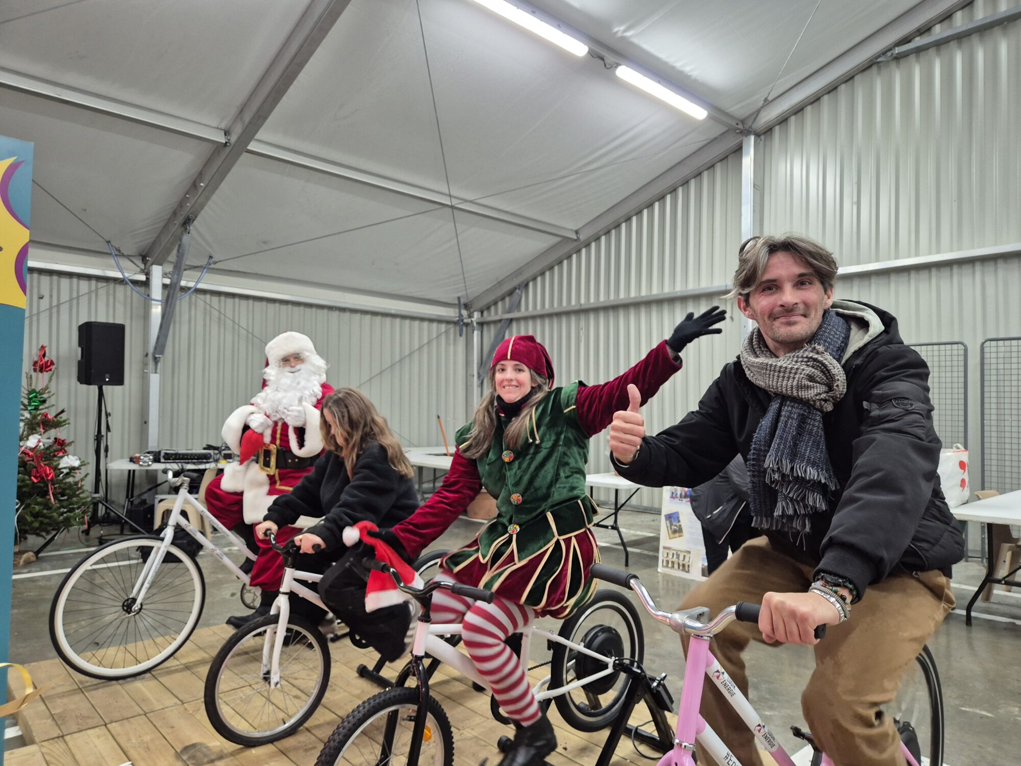 Vélo battle spéciale noël, sourire, joie