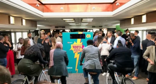 Animation vélo d‘un team building green qui mobilise tous les salariés d’une entreprise et apporte de la cohésion aux équipes.